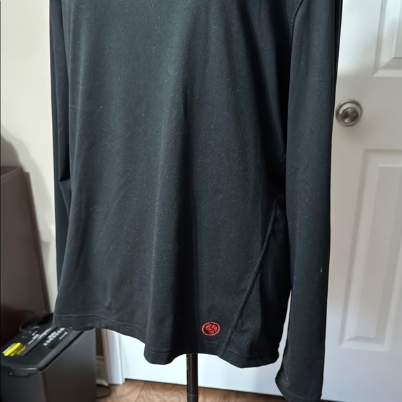 Black Long Sleeve Shirt with Red Logo - Picture 2 of 4